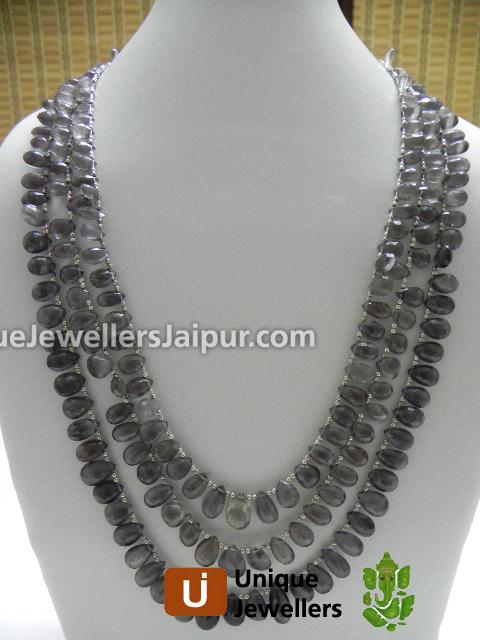 Salmonite Faceted Pear Beads